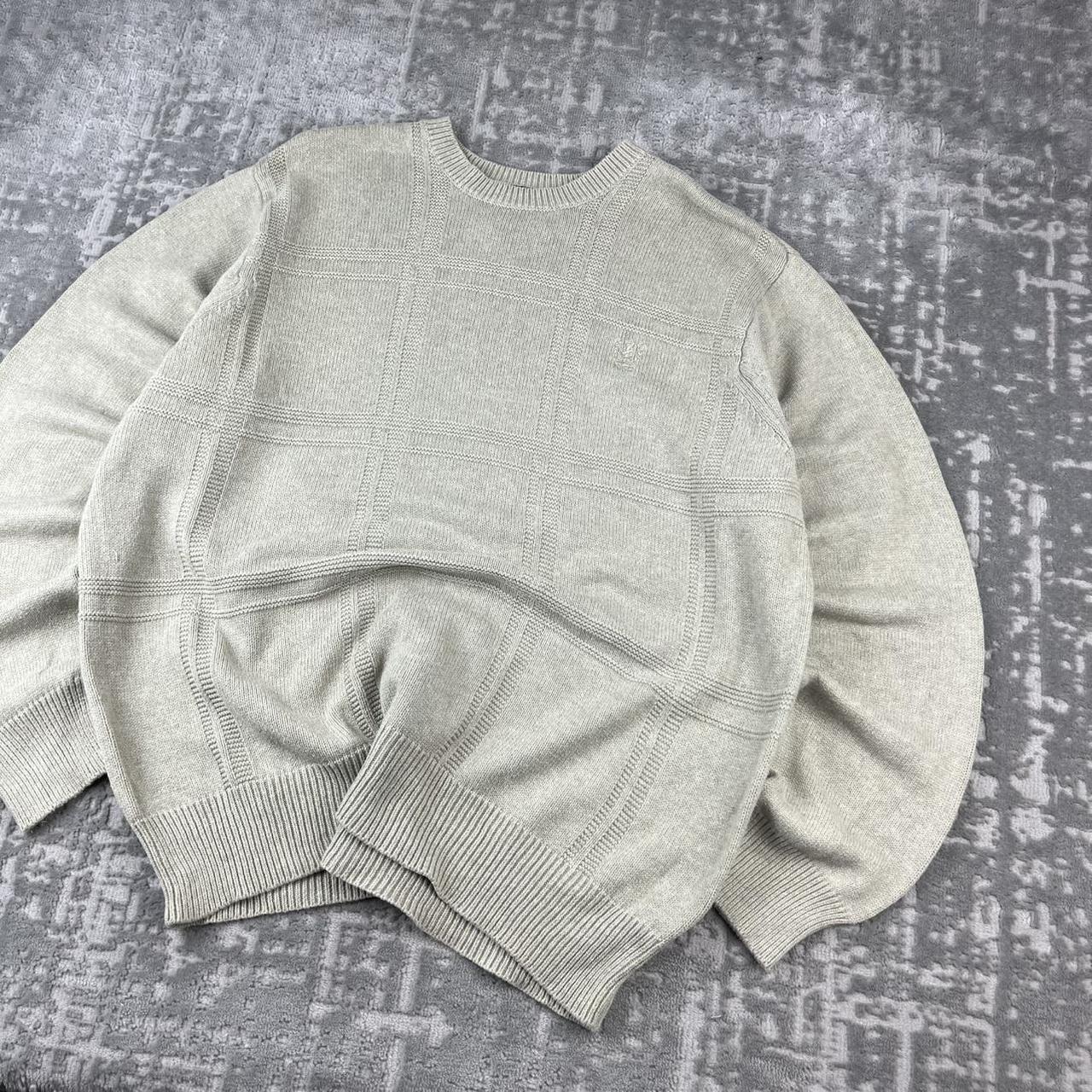 VINTAGE Y2K IZOD HEAVYWEIGHT KNITTED JUMPER CREAM