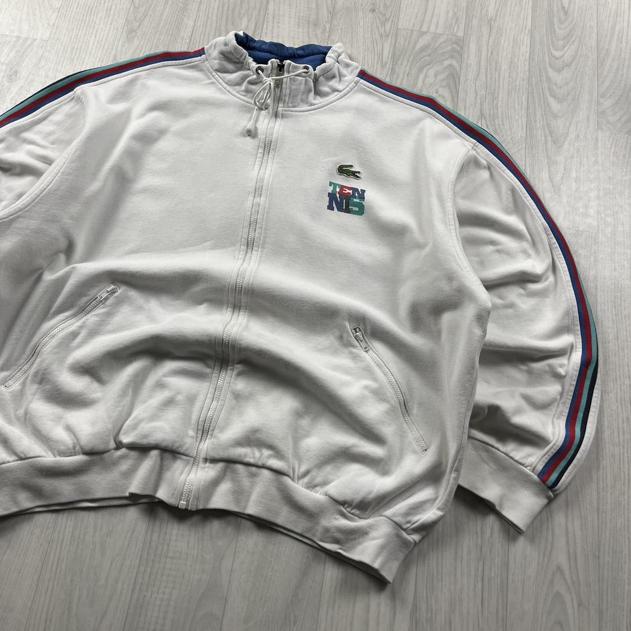 VINTAGE Y2K LACOSTE TENNIS SWEATSHIRT WHITE
