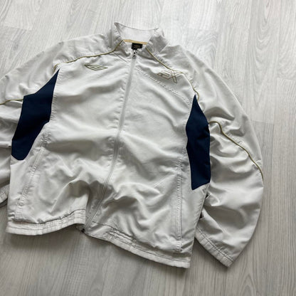 VINTAGE Y2K UMBRO WINDBREAKER TRACK JACKET WHITE