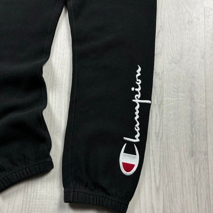 VINTAGE 00s CHAMPION BAGGY LOW RISE COTTON SWEATPANTS BLACK