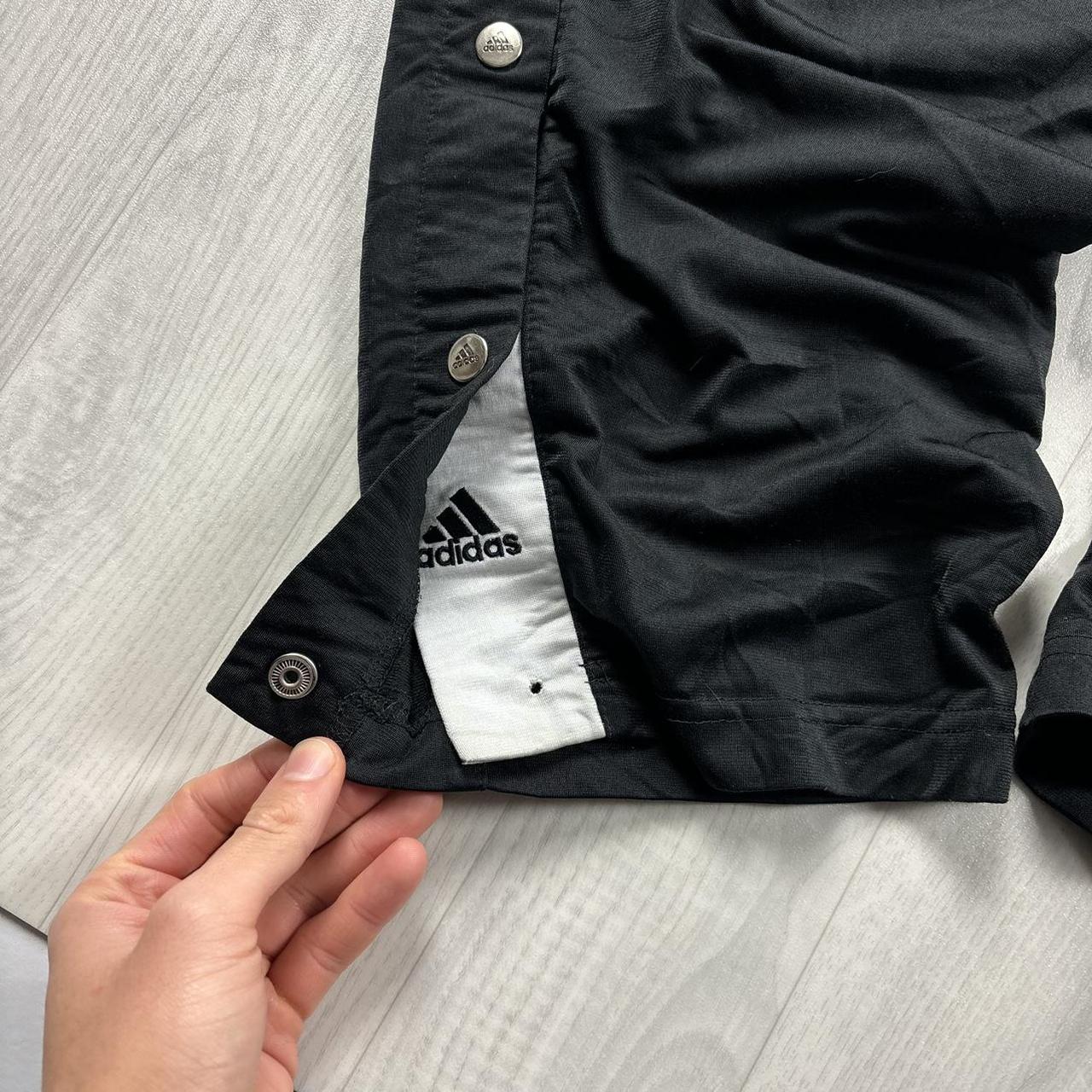 VINTAGE Y2K ADIDAS POPPER BAGGY TRACKSUIT BOTTOMS BLACK