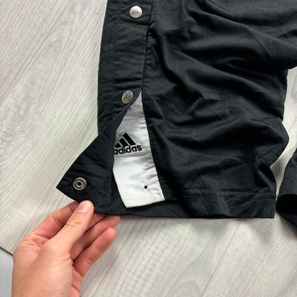VINTAGE Y2K ADIDAS POPPER BAGGY TRACKSUIT BOTTOMS BLACK