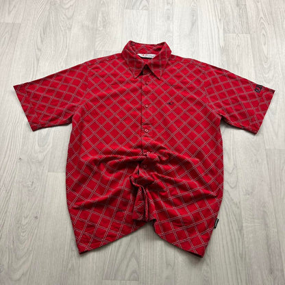VINTAGE Y2K ONEILL SHORT SLEEVE PATTERN SHIRT RED