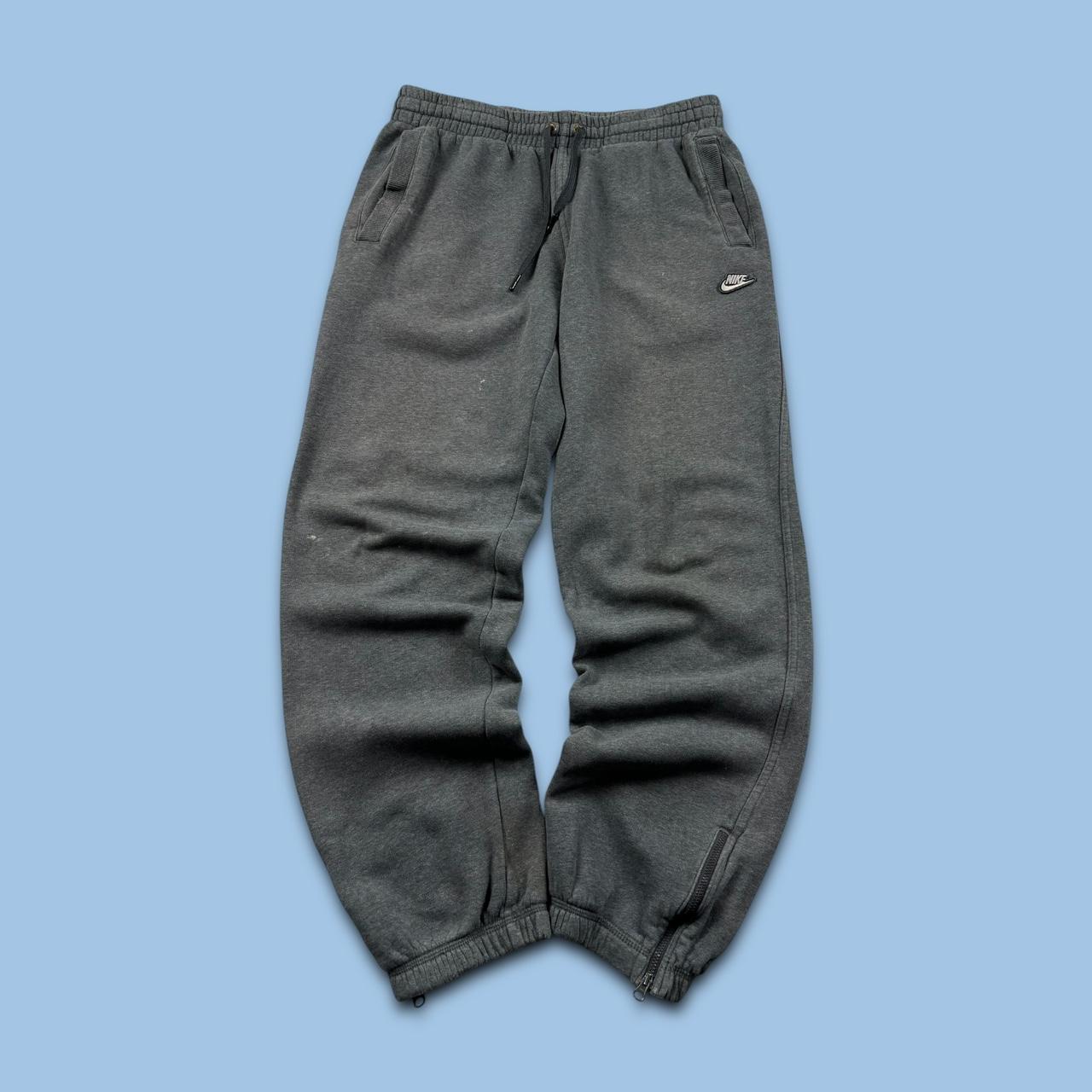 VINTAGE Y2K NIKE BAGGY COTTON SWEATPANTS CHARCOAL GREY