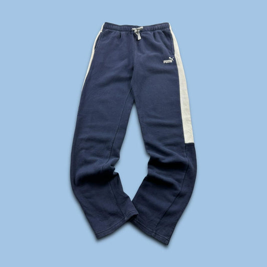 PUMA STRAIGHT LEG COTTON SWEATPANTS NAVY