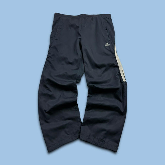 VINTAGE Y2K ADIDAS BAGGY TRACKSUIT BOTTOMS NAVY