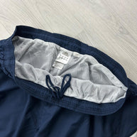 VINTAGE Y2K ADIDAS SIDE STRIPE BAGGY TRACKSUIT BOTTOMS NAVY