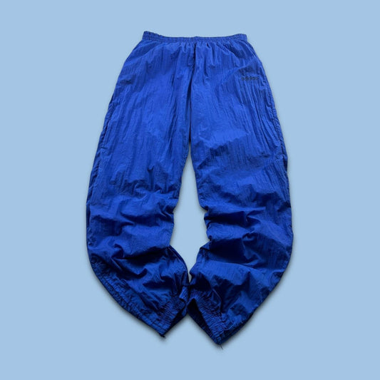 VINTAGE 90s ADIDAS BAGGY TRACKSUIT BOTTOMS BLUE