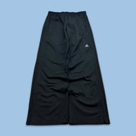 VINTAGE Y2K ADIDAS SIDE STRIPE BAGGY TRACKSUIT BOTTOMS BLACK
