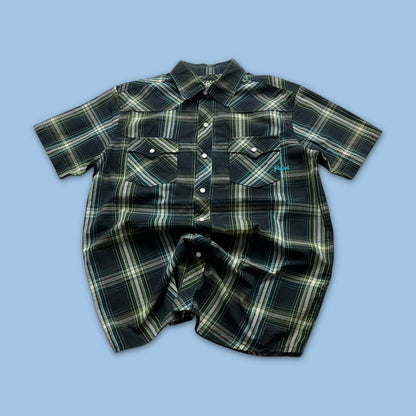 VINTAGE Y2K RIPCURL CHECKERED SHORT SLEEVE SHIRT