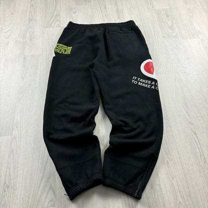 VINTAGE Y2K CHAMPION BAGGY COTTON SWEATPANTS BLACK