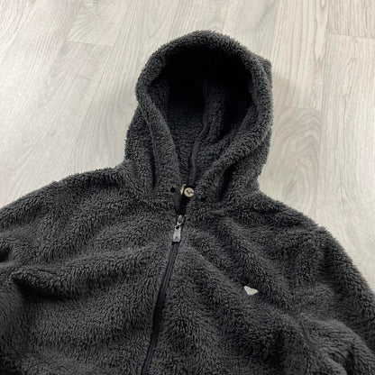 VINTAGE Y2K ROXY ZIP FLEECE HOODIE GREY (L)