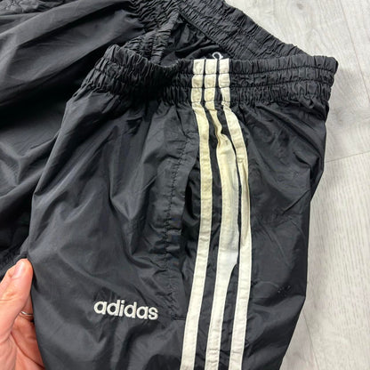 VINTAGE 90s ADIDAS BAGGY TRACKSUIT BOTTOMS BLACK