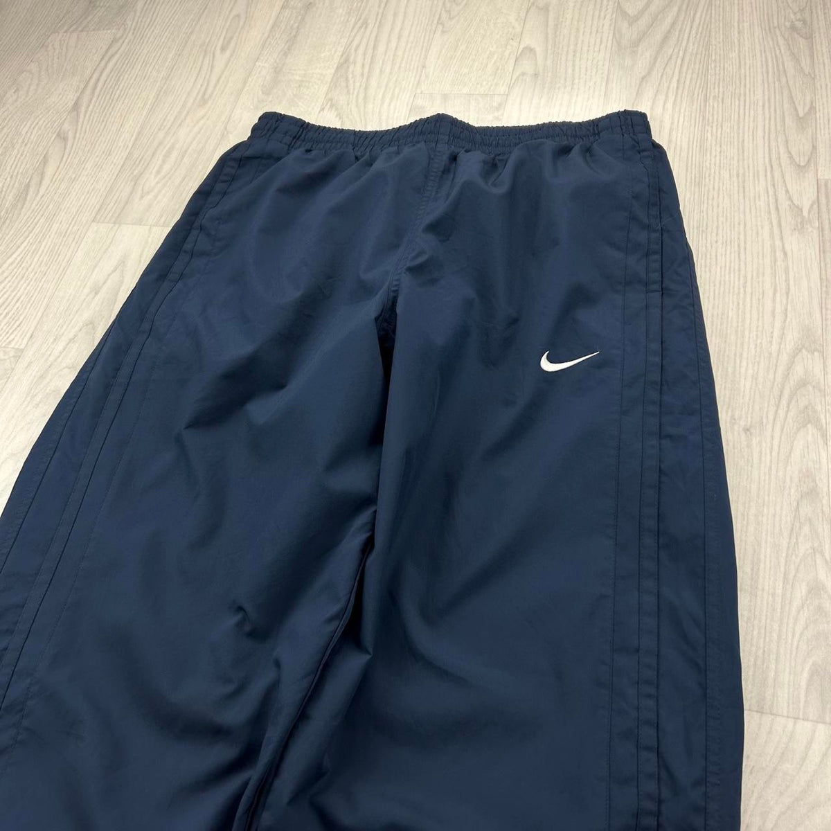 VINTAGE Y2K NIKE WIDE LEG TRACKSUIT BOTTOMS NAVY