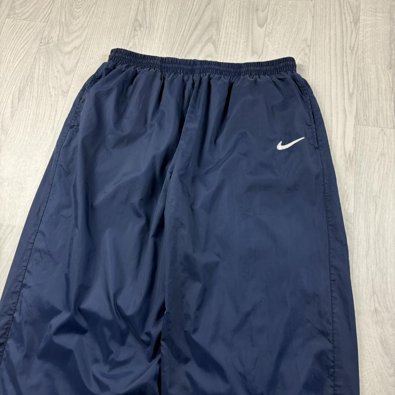 VINTAGE 90s NIKE BAGGY TRACKSUIT BOTTOMS NAVY BLUE