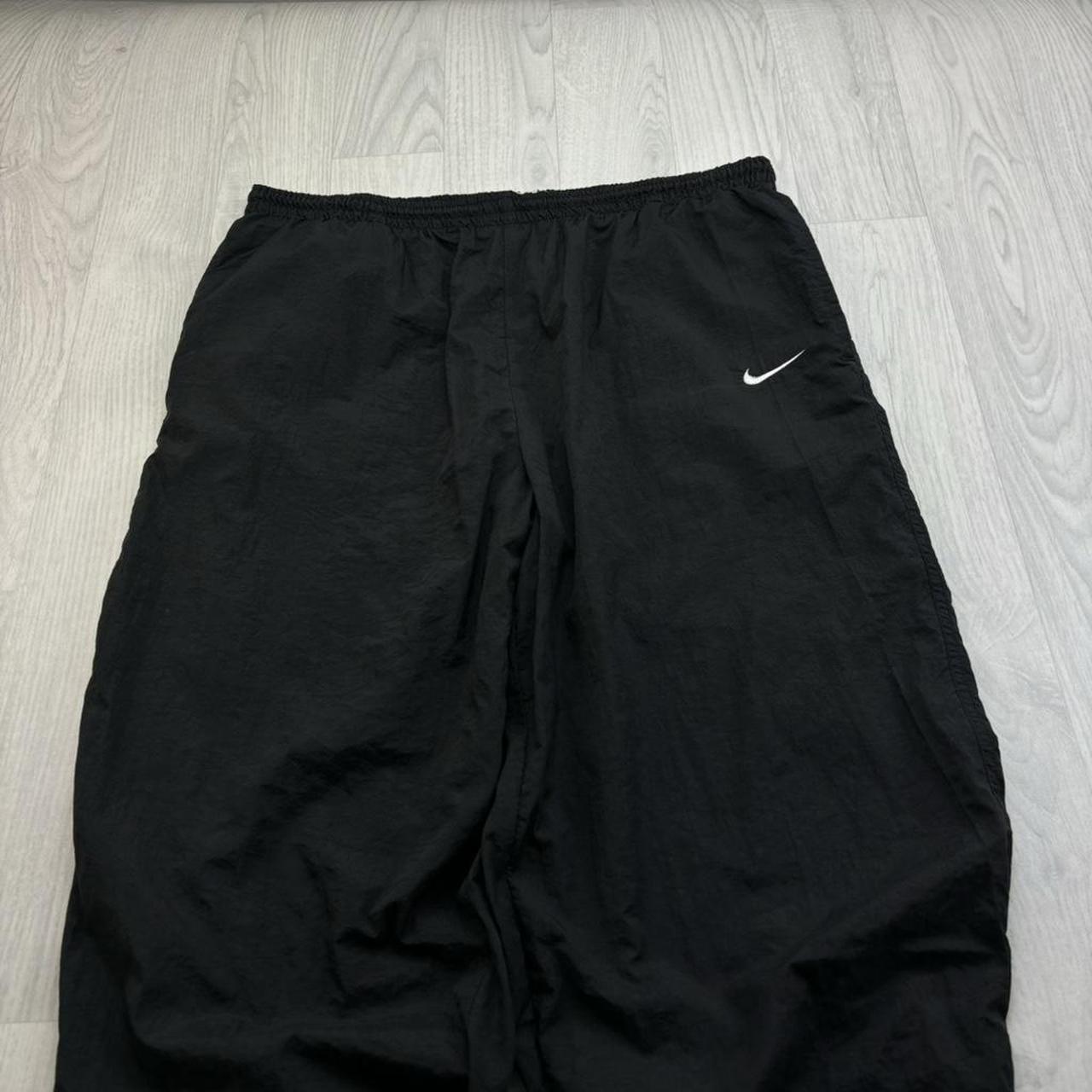 VINTAGE 90s NIKE BAGGY TRACKSUIT BOTTOMS BLACK