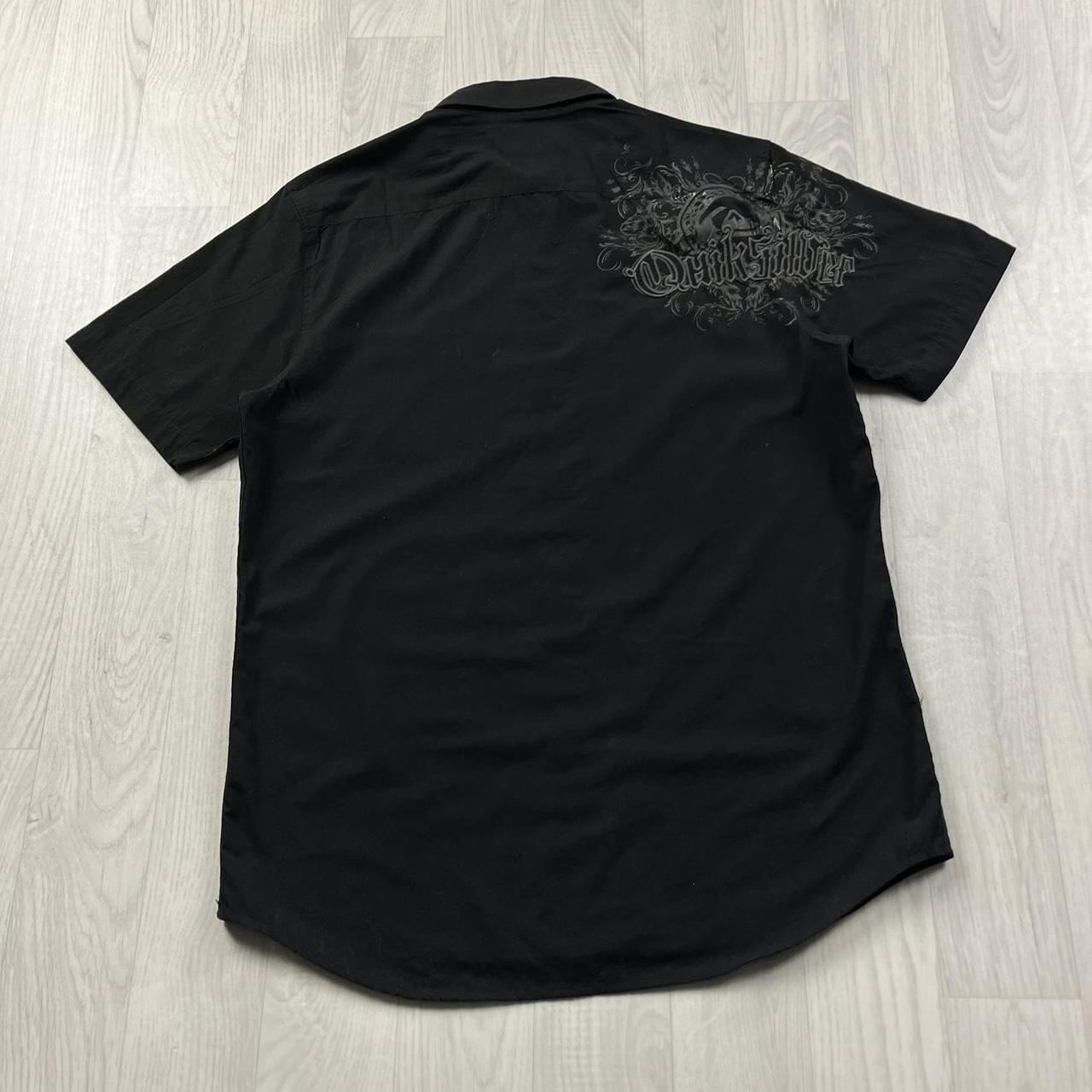 VINTAGE Y2K QUIKSILVER SHORT SLEEVE SHIRT BLACK