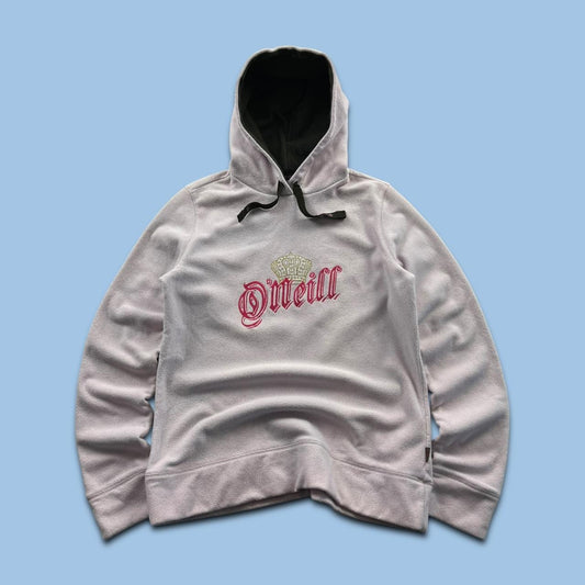VINTAGE Y2K O’NEILL GRAPHIC FLEECE HOODIE BABY PINK