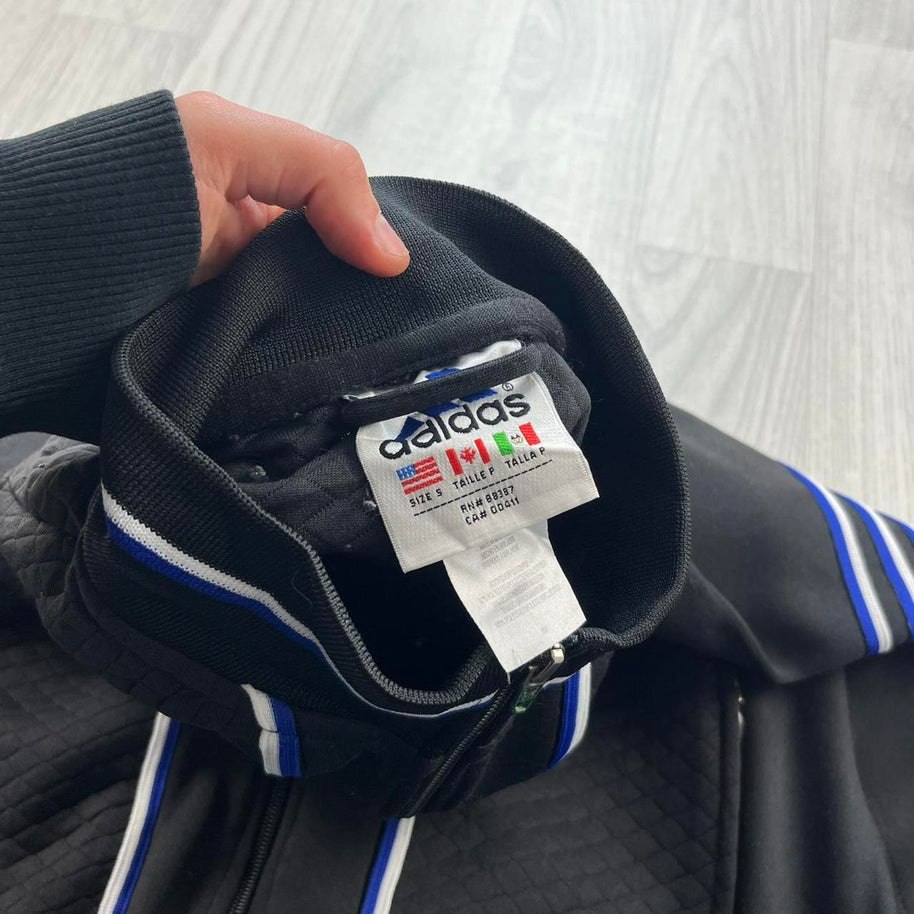 VINTAGE 90s ADIDAS BOMBER TRACK JACKET BLACK