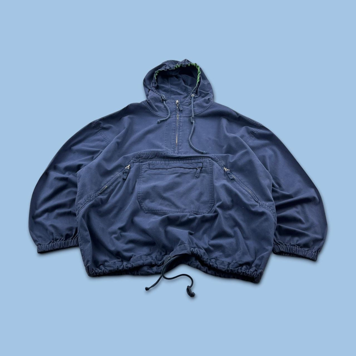 VINTAGE Y2K GAP QUARTER ZIP PULLOVER JACKET NAVY BLUE