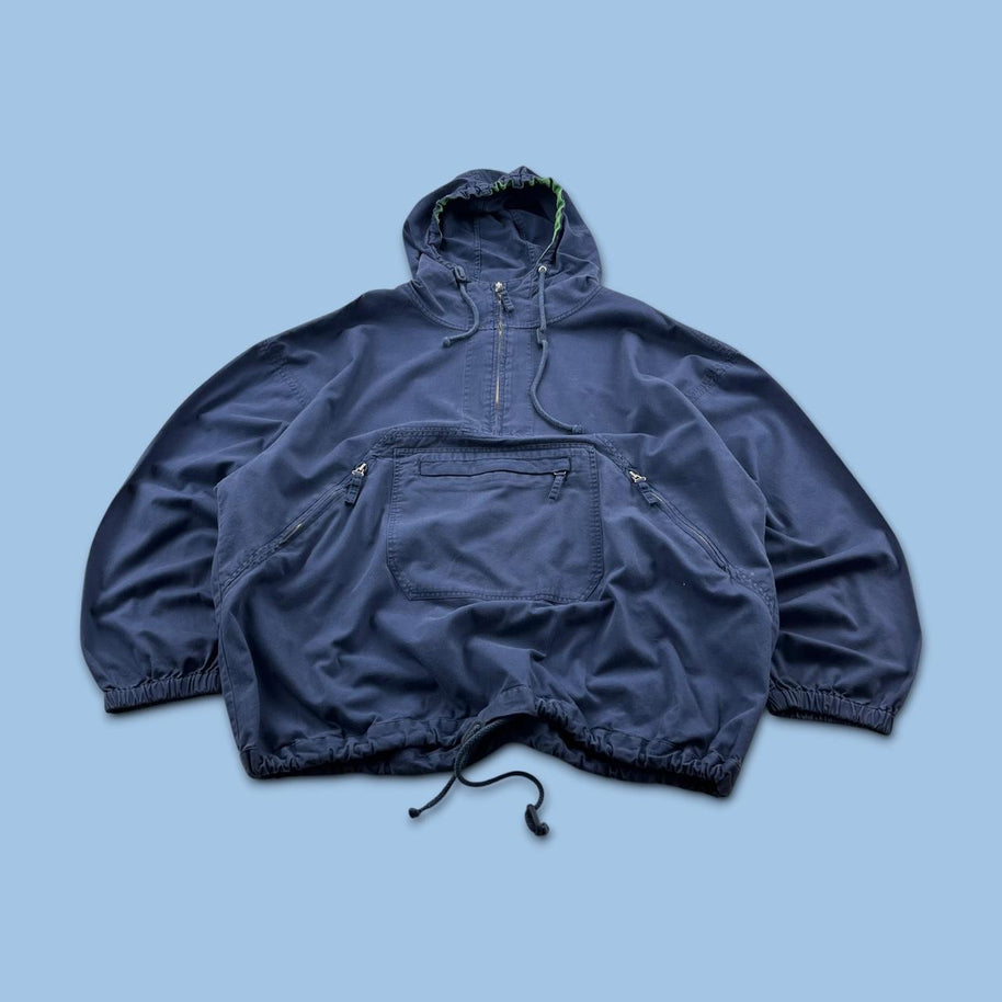 VINTAGE Y2K GAP QUARTER ZIP PULLOVER JACKET NAVY BLUE