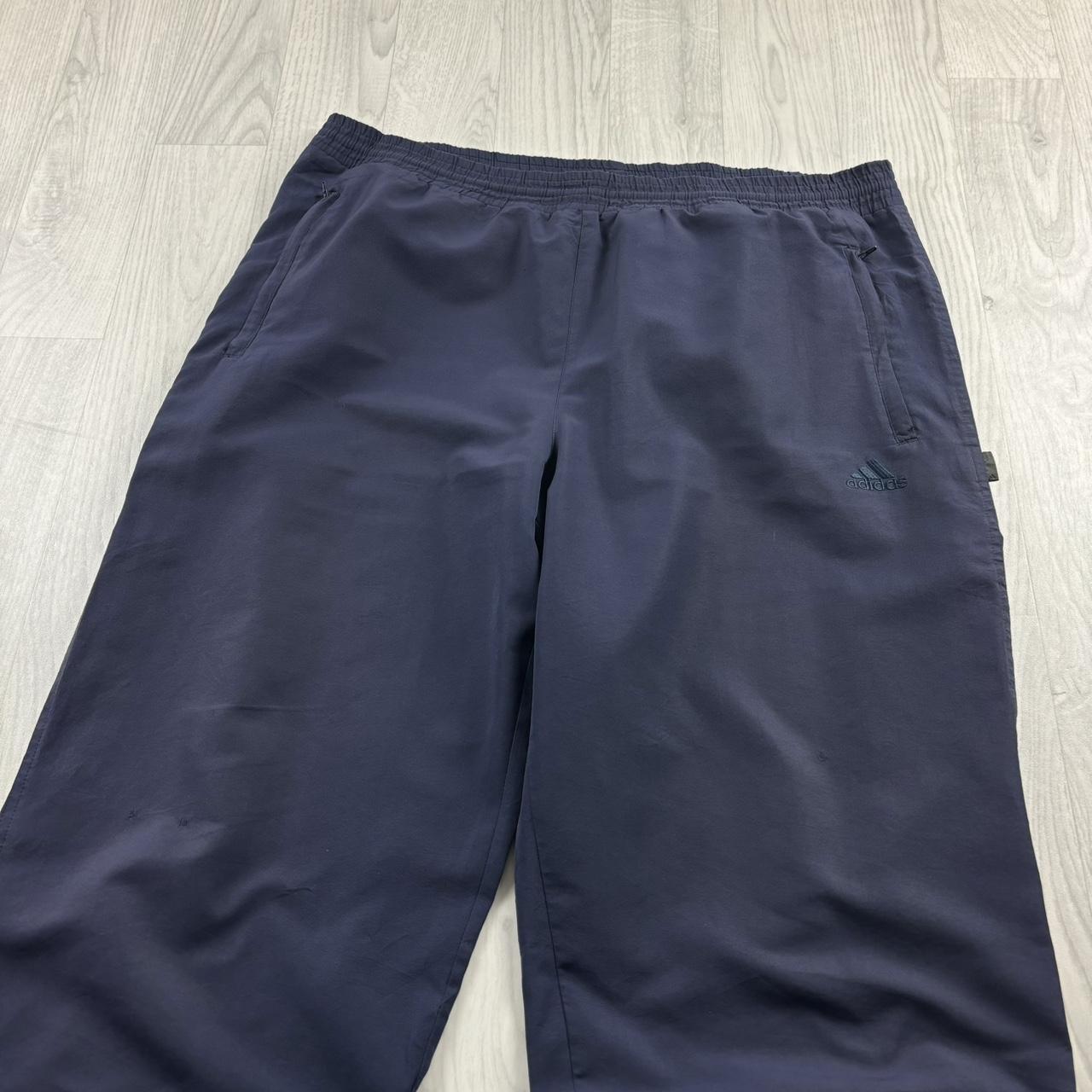 VINTAGE Y2K ADIDAS BAGGY TRACKSUIT BOTTOMS NAVY
