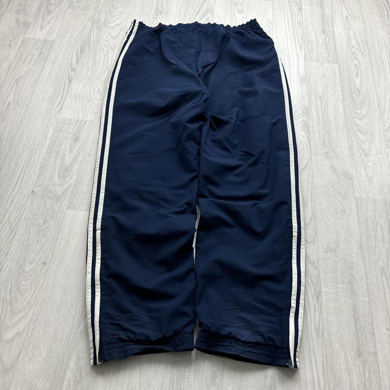 VINTAGE Y2K ADIDAS BAGGY TRACKSUIT BOTTOMS NAVY
