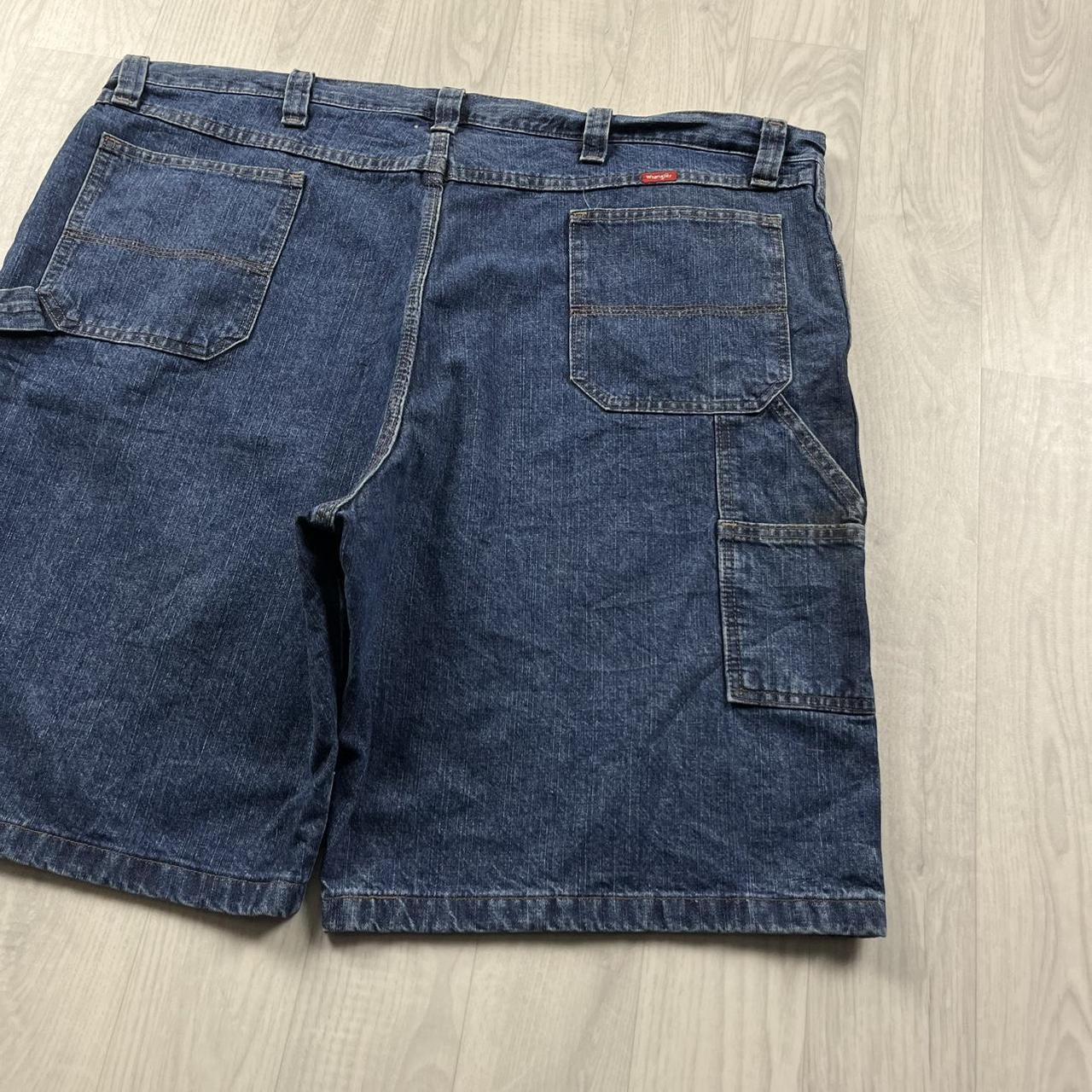 VINTAGE 00s WRANGLER BAGGY LOOSE CARPENTER JORTS NAVY