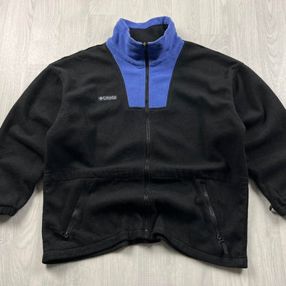 VINTAGE Y2K COLUMBIA ZIP UP TECHNICAL FLEECE BLACK