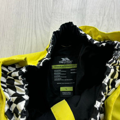 VINTAGE Y2K TRESSPASS WIDE LEG SKI PANTS SALOPETTES YELLOW