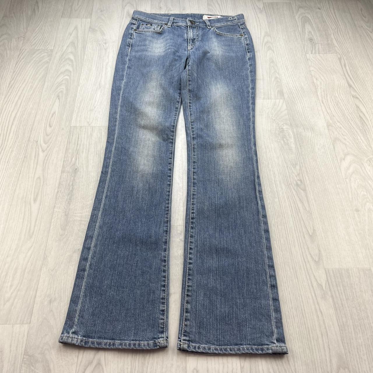 VINTAGE Y2K GAS LOW RISE SLIM BOOTCUT JEANS LIGHT BLUE