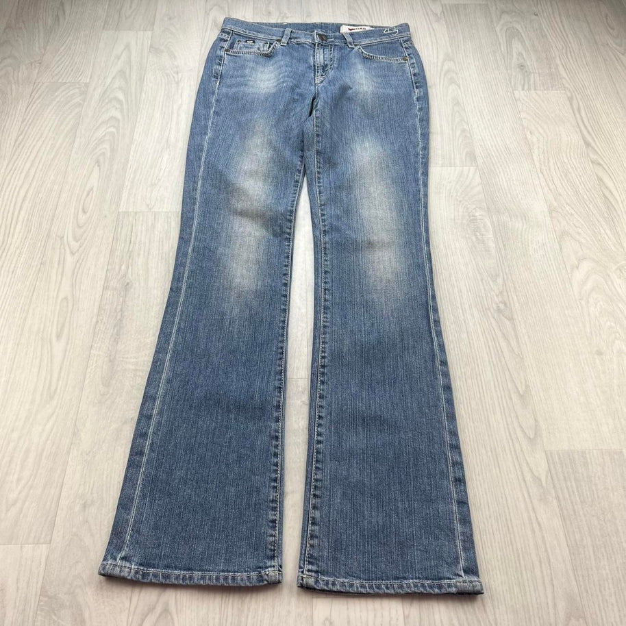 VINTAGE Y2K GAS LOW RISE SLIM BOOTCUT JEANS LIGHT BLUE