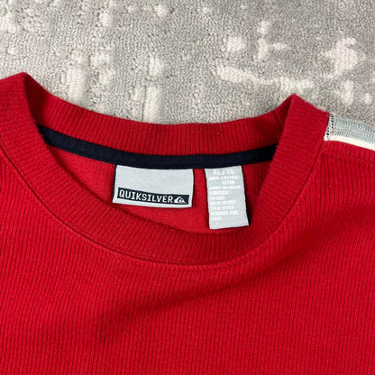 VINTAGE Y2K QUIKSILVER LIGHTWEIGHT KNITTED JUMPER RED
