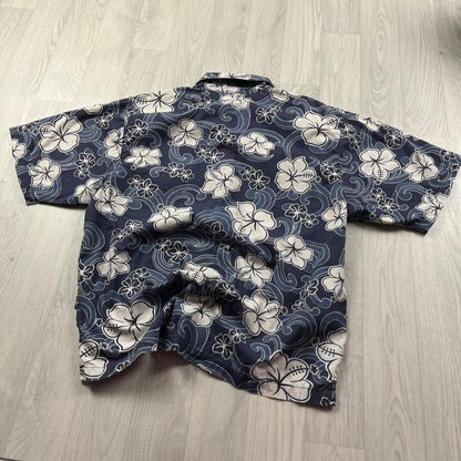 VINTAGE Y2K O’NEILL HAWAIIAN SHORT SLEEVE SHIRT BLUE