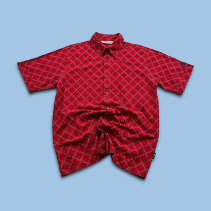 VINTAGE Y2K ONEILL SHORT SLEEVE PATTERN SHIRT RED
