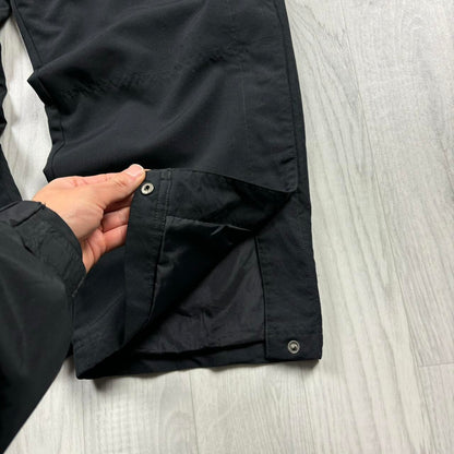 VINTAGE Y2K ADIDAS POPPER WIDE LEG TRACKSUIT BOTTOMS BLACK