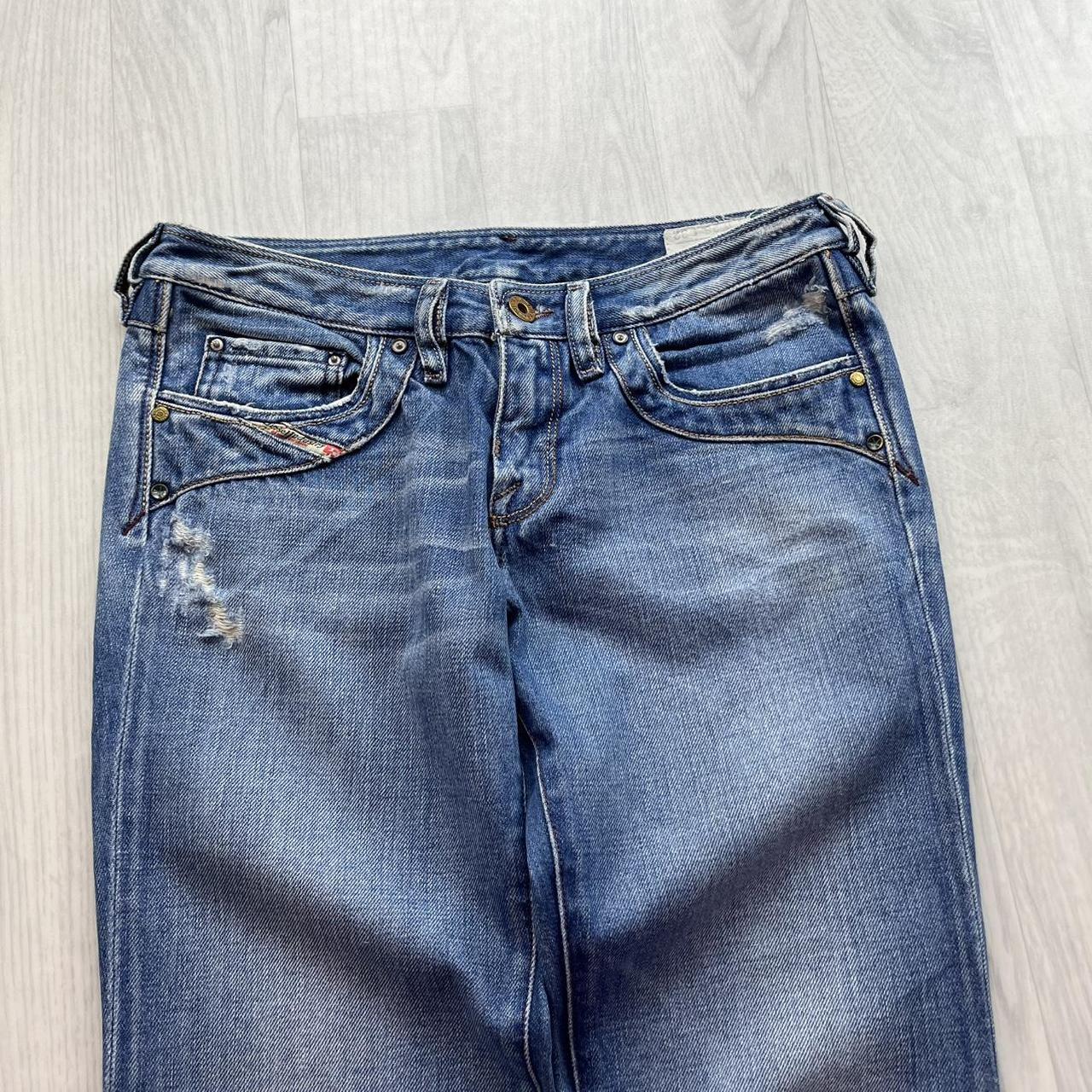 VINTAGE Y2K DIESEL KYCUT LOW RISE EMBROIDERED BOOTCUT JEANS BLUE