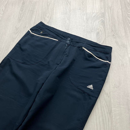 VINTAGE Y2K ADIDAS LOW RISE TECHNICAL BAGGY TRACKSUIT BOTTOMS NAVY
