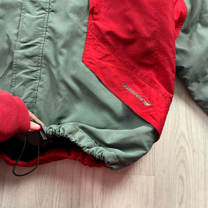 VINTAGE 00s QUIKSILVER TECHNICAL JACKET RED GREY