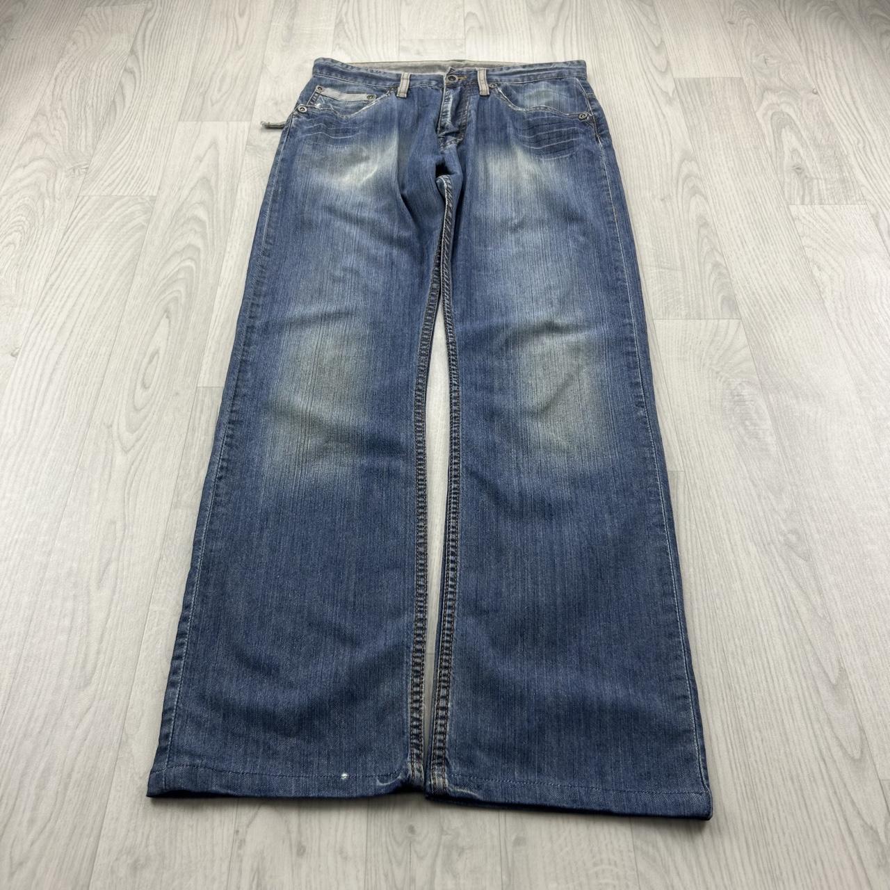 VINTAGE Y2K BAGGY BOOTCUT JEANS BLUE