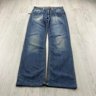 VINTAGE Y2K BAGGY BOOTCUT JEANS BLUE