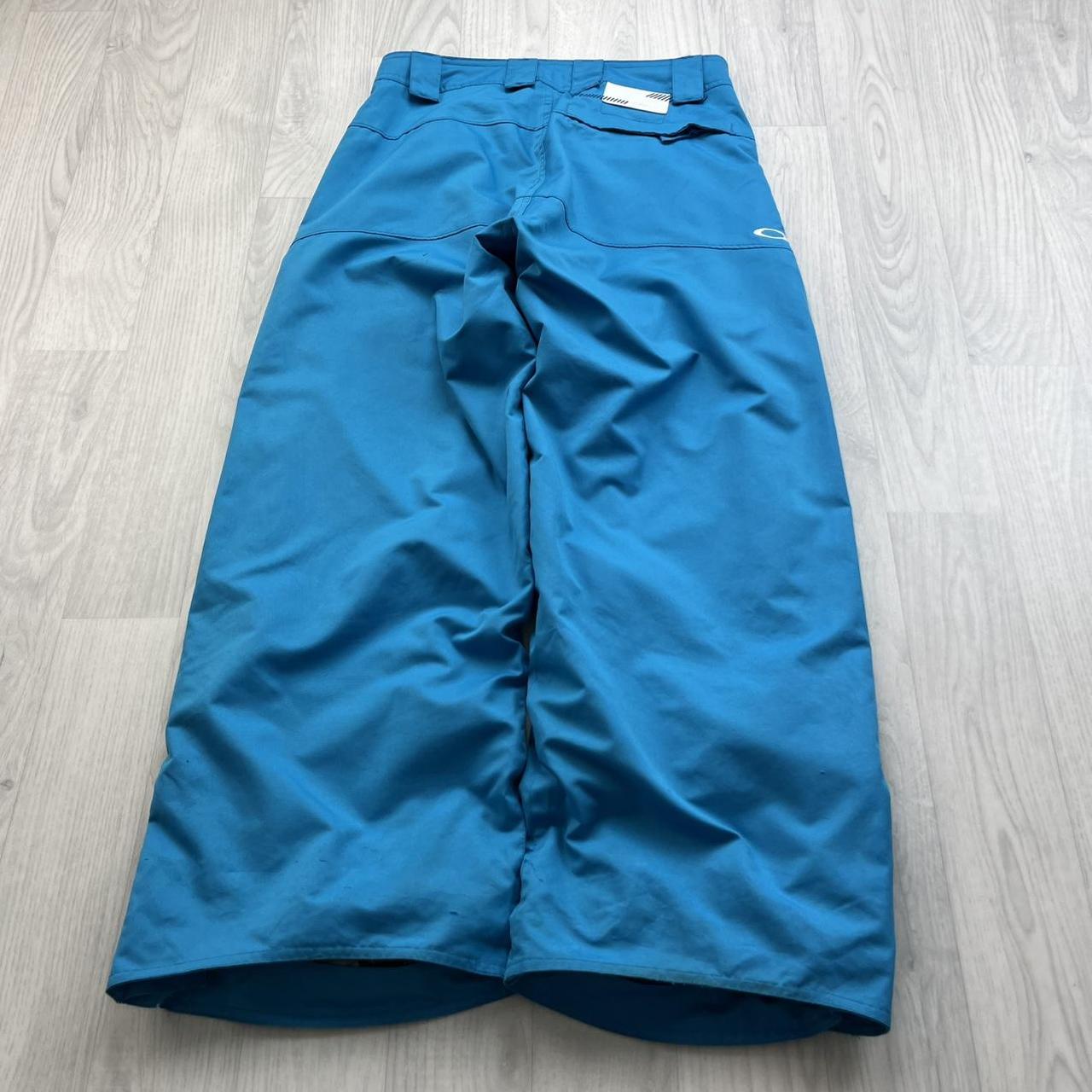VINTAGE Y2K OAKLEY LOW RISE BAGGY SKI PANTS SALOPETTES BLUE