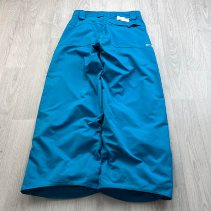 VINTAGE Y2K OAKLEY LOW RISE BAGGY SKI PANTS SALOPETTES BLUE