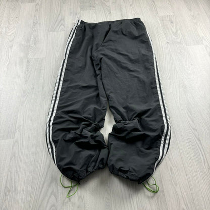 VINTAGE Y2K ADIDAS TECHNICAL BAGGY TRACKSUIT BOTTOMS GREY
