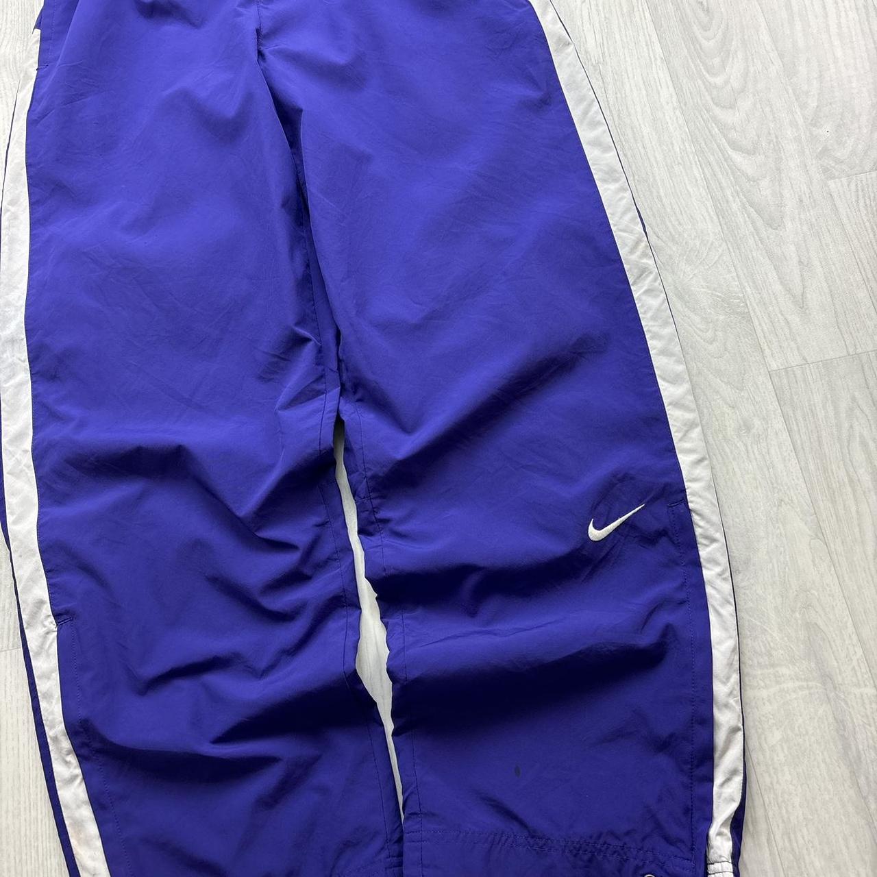 VINTAGE Y2K NIKE TEAM BAGGY TRACKSUIT BOTTOMS PURPLE