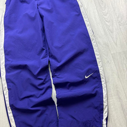 VINTAGE Y2K NIKE TEAM BAGGY TRACKSUIT BOTTOMS PURPLE