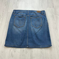 VINTAGE Y2K ESPRIT DENIM MIDI SKIRT BLUE