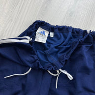 VINTAGE Y2K ADIDAS SIDE STRIPE BAGGY TRACKSUIT BOTTOMS NAVY