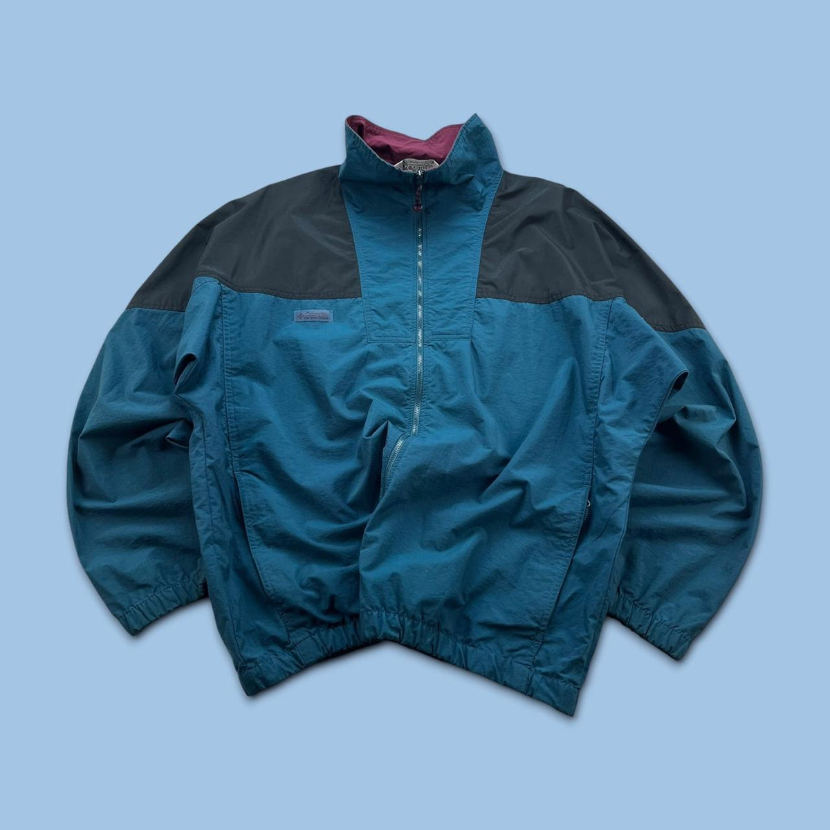 VINTAGE Y2K COLUMBIA WINDBREAKER JACKET TEAL
