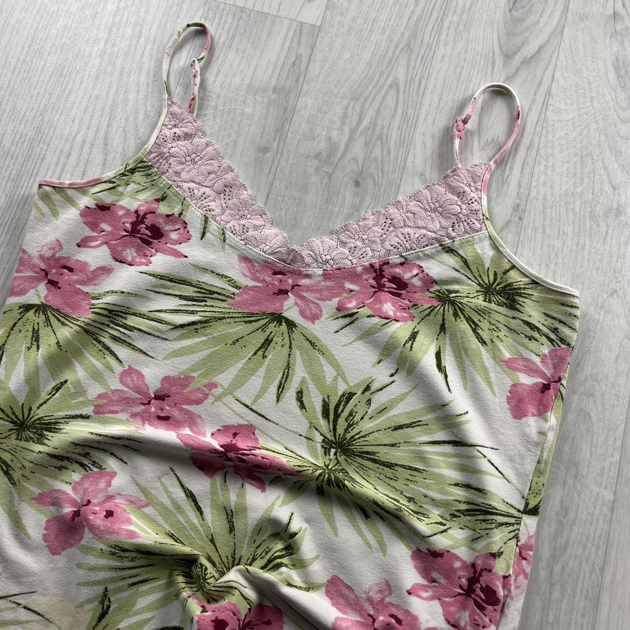 VINTAGE Y2K MORGAN DE TOI FLORAL CAMI TOP PINK